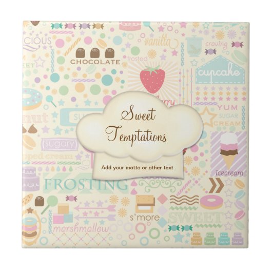 Sweet Temptations Bakery Boutique - Aanpassen Tegeltje (Voorkant)