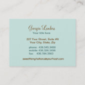 Sweet Temptations Bakery Boutique Visitekaartje (Achterkant)