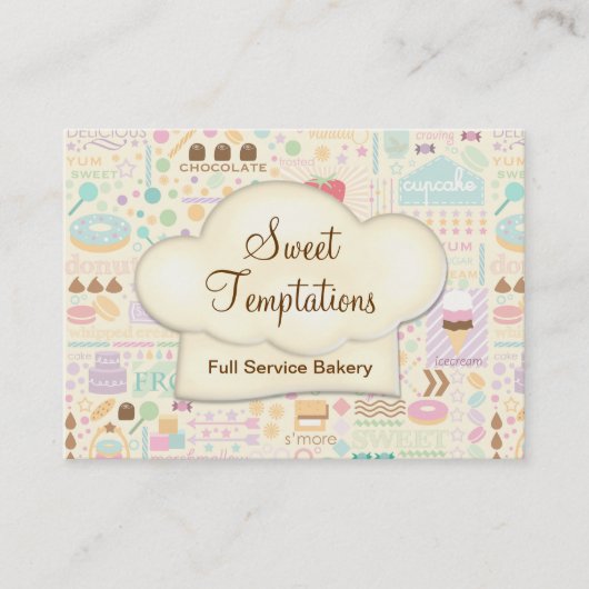 Sweet Temptations Bakery Boutique Visitekaartje (Voorkant)