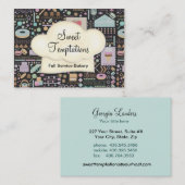 Sweet Temptations Bakery Boutique Zwart Visitekaartje (Voorkant / Achterkant)