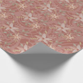 Sweet Terracotta Blush Waterverf Lace Pattern Cadeaupapier (Hoek)
