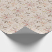 Sweet Terracotta Blush Waterverf Lace Pattern Cadeaupapier (Hoek)