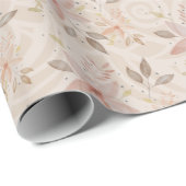 Sweet Terracotta Blush Waterverf Lace Pattern Cadeaupapier (Rol Hoek)