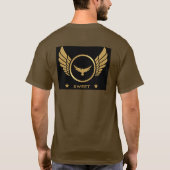 Sweet Text Eagle Afbeelding Bruin Kleur Man of Man T-shirt (Achterkant)