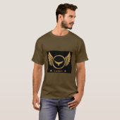 Sweet Text Eagle Afbeelding Bruin Kleur Man of Man T-shirt (Voorkant volledig)