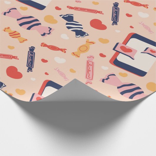 Sweet Text Love Wrapping Paper Cadeaupapier (Hoek)