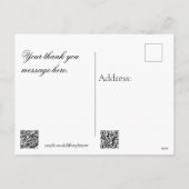 Sweet Thank You Briefkaart - Voeg je eigen foto to (Achterkant)