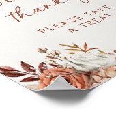 Sweet Thank You Favors Boho Vrijgezellenfeest Sign Poster (Hoek)