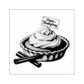 Sweet Thanks – Thanksgiving Pie with Whipped Cream Rubberstempel (Afrduk)