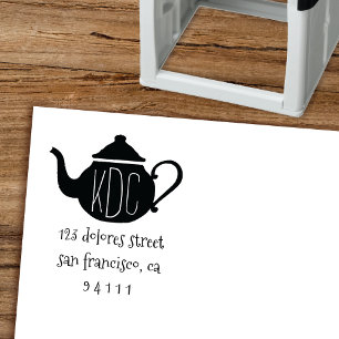 Sweet Theepot Monogram retour adres stempel