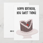 Sweet Thing Birthday Feestdagenkaart (Voorkant / Achterkant)