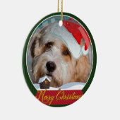 Sweet Tibetan Terrier Santa Collectie Keramisch Ornament (Rechts)