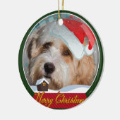 Sweet Tibetan Terrier Santa Collectie Keramisch Ornament (Links)