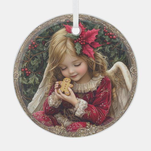 Sweet Tidings – Angel of Holiday Wonder Glas Ornament (Voorkant)