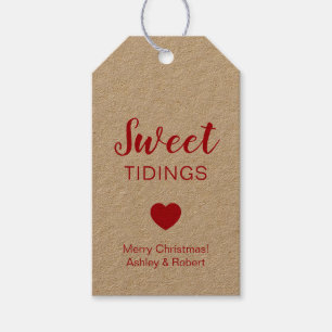 Sweet Tidings Labels voor Kerst Snoep & Treats Cadeaulabel