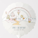 Sweet Time Snoep Kute Pastel Kids Birthday Ballon<br><div class="desc">Het is een Elegant Simple Scetchy waterverf Illustration of pastel snoep land,  cupcake hot air ballonnen,  snoepjes en regenboog,  perfect voor je kleine verjaardagsfeestje. Het is zeer gemakkelijk om,  met uw persoonlijke details aan te passen. Als u een ander bijpassend product of aanpassing nodig hebt,  bericht dan via Zazzle.</div>