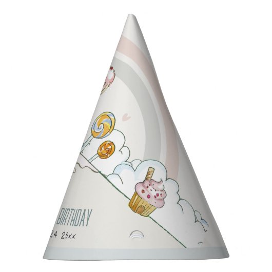Sweet Time Snoep Kute Pastel Kids Birthday Feesthoedjes (Rechts)