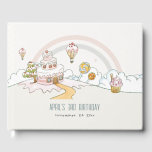 Sweet Time Snoep Kute Pastel Kids Birthday Gastenboek<br><div class="desc">Het is een Elegant Simple Scetchy waterverf Illustration of pastel snoep land,  cupcake hot air ballonnen,  snoepjes en regenboog,  perfect voor je kleine verjaardagsfeestje. Het is zeer gemakkelijk om,  met uw persoonlijke details aan te passen. Als u een ander bijpassend product of aanpassing nodig hebt,  bericht dan via Zazzle.</div>