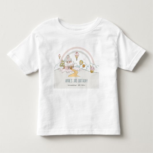 Sweet Time Snoep Kute Pastel Kids Birthday Kinder Shirts (Voorkant)