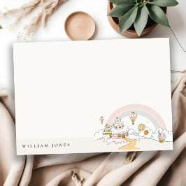 Sweet Time Snoep Kute Pastel Kids Birthday Notitiekaartje