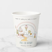 Sweet Time Snoep Kute Pastel Kids Birthday Papieren Bekers (Achterkant)