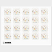 Sweet Time Snoep Kute Pastel Kids Birthday Vierkante Sticker (Vel)