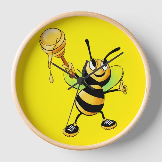 Sweet Time with Our Honey Bee Clock! 🍯🐝 (Voorkant)