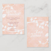 Sweet Times Party nodigt Kaart uit (Voorkant / Achterkant)