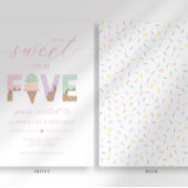 Sweet to be 5 Ice Cream Party Uitnodiging