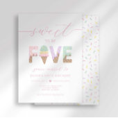 Sweet to be 5 Ice Cream Party Uitnodiging