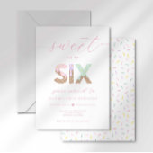 Sweet to be 6 Ice Cream Party Uitnodiging