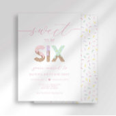 Sweet to be 6 Ice Cream Party Uitnodiging