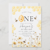 Sweet to be Bumble Wildflower Lente verjaardag Kaart (Voorkant)