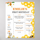 Sweet to be Een Baby 1e Verjaardag Mijlpaal teken Poster (Voorkant)