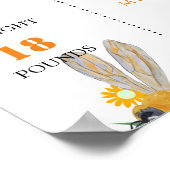 Sweet to be Een Baby 1e Verjaardag Mijlpaal teken Poster (Hoek)