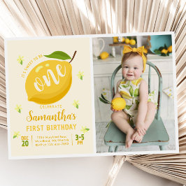 Sweet To Be One Summer Lemon 1st Birthday Foto Kaart