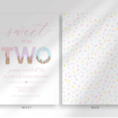 Sweet to be Two Ice Cream Party Uitnodiging