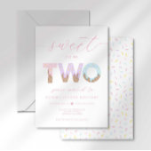 Sweet to be Two Ice Cream Party Uitnodiging