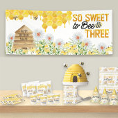Sweet to Bee Drie Bijen thema 3e verjaardagsfeestj Spandoek