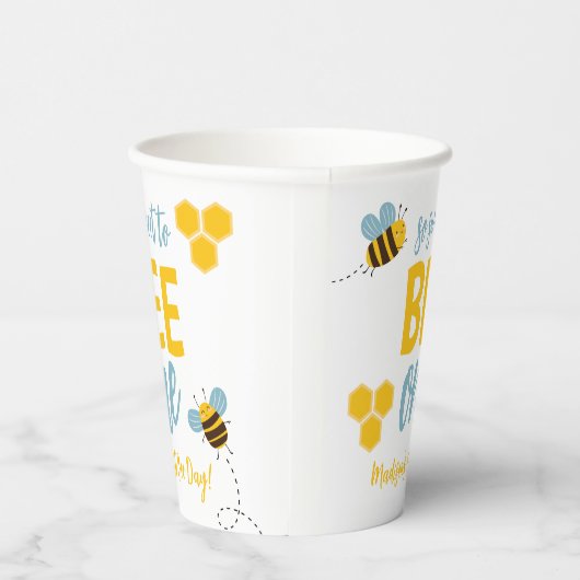 Sweet to Bee Een 1e Bijendag Verjaardagsfeest Papieren Bekers (Rechts)