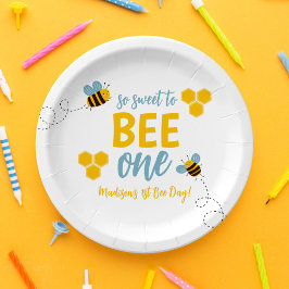 Sweet to Bee Een 1e Bijendag Verjaardagsfeest Papieren Bordje