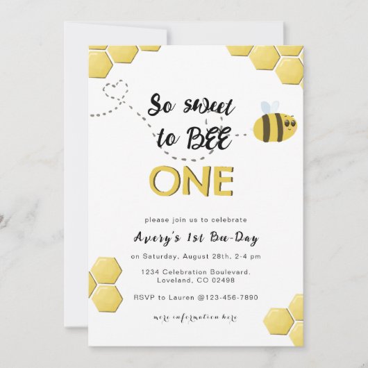 Sweet to Bee Een Verjaardag Schattige Kaart (Voorkant)