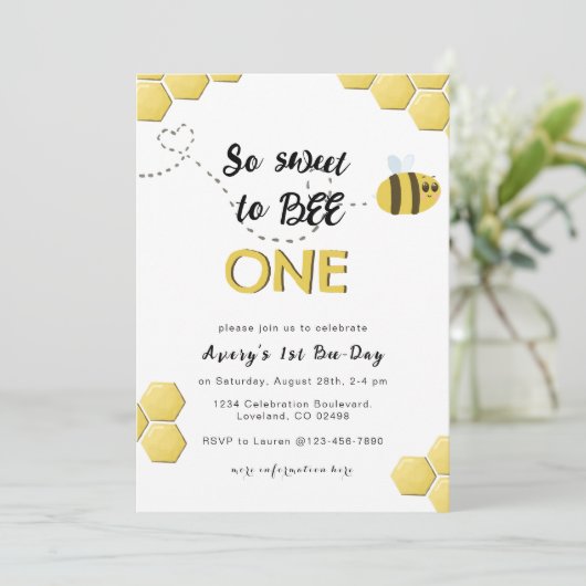 Sweet to Bee Een Verjaardag Schattige Kaart (Staand voorkant)