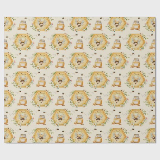 Sweet to Bee One Birthday Gift Wrap Cadeaupapier (Vlak)