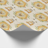 Sweet to Bee One Birthday Gift Wrap Cadeaupapier (Hoek)