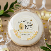 Sweet To Bee One First Birthday Bees Honeycomb Ronde Sticker