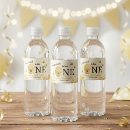 Sweet To Bee One First Birthday Watercolor Bees Waterfles Etiket