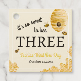 Sweet To Bee Three Third Birthday Bees Honeycomb Bedankjes Labels