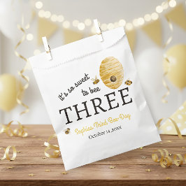 Sweet To Bee Three Third Birthday Bees Honeycomb Bedankzakje