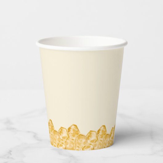 Sweet To Bee Two Second Birthday Bees Honeycomb Papieren Bekers (Achterkant)